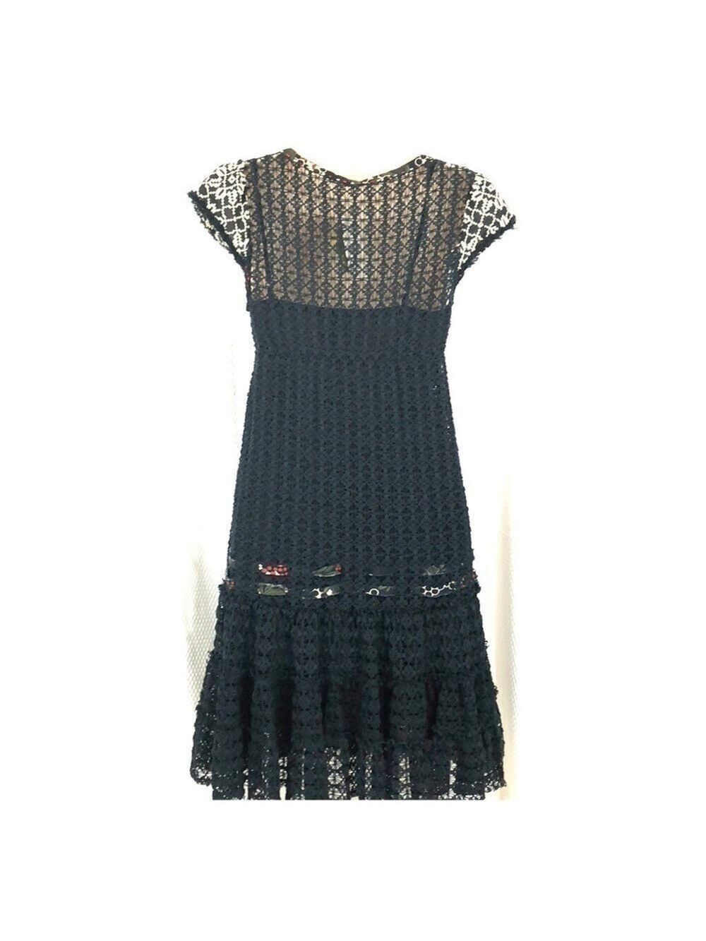 ๏ BNWT - Free People crochet dress ribbons frills